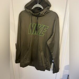Nike Olive Green Fleece Lined Hoodie size L